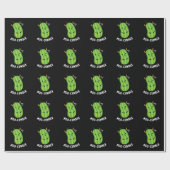 Moo-cumber Funny Veggie Cucumber Pun Dark BG Geschenkpapier (Flach)