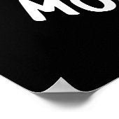 Moo-cumber Funny Veggie Cucumber Pun Dark BG Poster (Ecke)