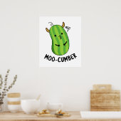 Moo-cumber Funny Veggie Cucumber Pun Poster (Küche)