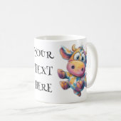 Moo-d Maker – Personalised Whimsical Cow Kaffeetasse (VorderseiteRechts)