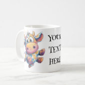 Moo-d Maker – Personalised Whimsical Cow Kaffeetasse (Vorderseite Links)