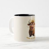 Moo - d Queen Zweifarbige Tasse (Vorderseite Links)