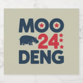 Moo Deng 2024 Moo Deng Moo Deng Niedlich Baby Hipp Bierflaschenetikett (Einzelnes Label)