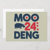Moo Deng 2024 Moo Deng Moo Deng Niedlich Baby Hipp Einladung (Vorne/Hinten)