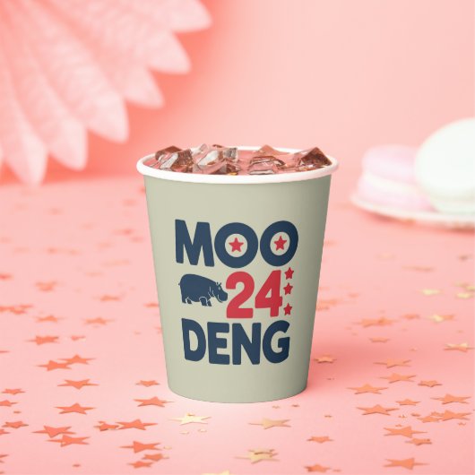 Moo Deng 2024 Moo Deng Moo Deng Niedlich Baby Hipp Pappbecher (Insitu)