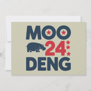 Moo Deng 2024 Moo Deng Moo Deng Niedliches Baby Ni Einladung