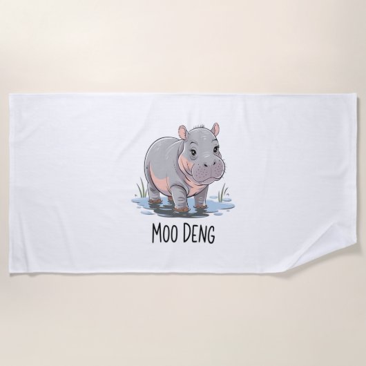 MOO DENG ALONE DESIGN T - SHIRT STRANDTUCH (Vorderseite)