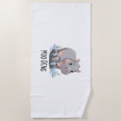 MOO DENG ALONE DESIGN T - SHIRT STRANDTUCH (Vorderseite)