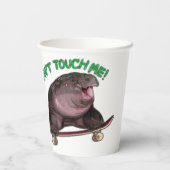 Moo Deng aus Thailand Pappbecher (Rückseite)