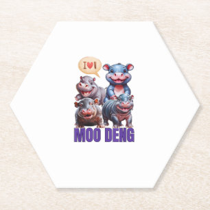 Moo Deng Baby Hippo Moo Deng Bouncy Niedlich Moo D Untersetzer