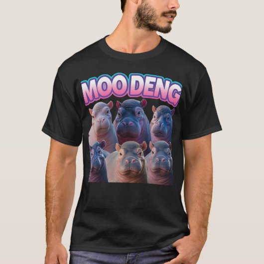 Moo Deng Baby Pygmy Hippo T-Shirt (Vorderseite)