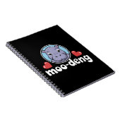 Moo Deng Bouncy Pig in Thai Picture Baby Hippo Notizblock (Rechte Seite)