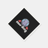 Moo Deng Bouncy Pig in Thai Picture Baby Hippo Serviette (Ecke)