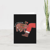 Moo Deng Christmas Animal Lover Trending wird Un Karte (Vorderseite)