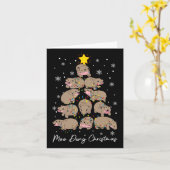 Moo Deng Christmas Tree Funny Niedlich Ba Karte (Gelbe Blume)