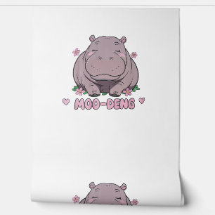 Moo-Deng Der berühmte Niedliche Hippopotamus auf T Tapete