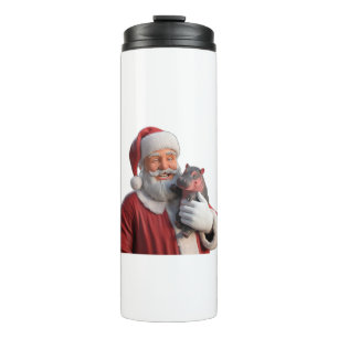 Moo Deng Der Hippo-Held der Weihnachtsweihnachtsfe Thermosbecher