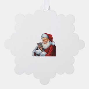Moo Deng Der Hippo-Held Rette die Weihnachtsferien Ornament Karte
