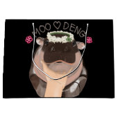 Moo Deng, ein Hippo aus Thailand, ist berühmt. Große Geschenktüte (Vorderseite)
