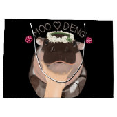 Moo Deng, ein Hippo aus Thailand, ist berühmt. Große Geschenktüte (Rückseite)