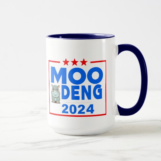 Moo Deng Funny Election 2024 Niedlich Hippo T - Sh Tasse (Rechts)