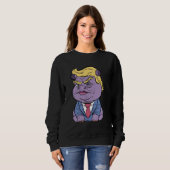 Moo Deng für Trump Sweatshirt, Donald Trump 2024 Sweatshirt (Vorne ganz)