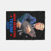 Moo Deng für Trump von  Fleecedecke (Vorderseite (Horizontal))
