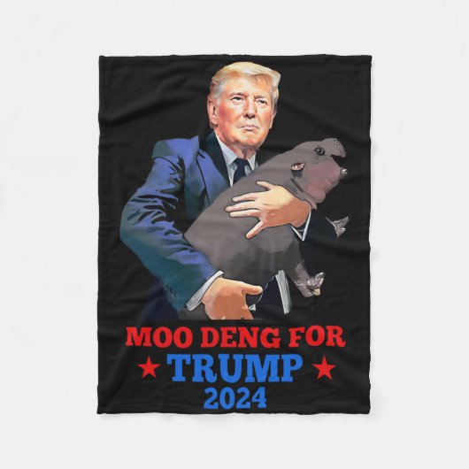 Moo Deng für Trump von  Fleecedecke (Vorderseite)