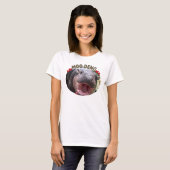 Moo Deng Happy Hippo Meme T-Shirt (Vorne ganz)