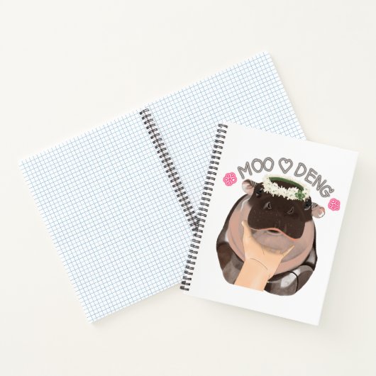 Moo Deng Hippo aus Thailand Notizblock (Innenseite)