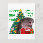Moo Deng Hippo Christmas Postkarte (Vorderseite)