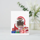 Moo Deng Hippo Christmas Postkarte (Stehend Vorderseite)
