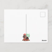 Moo Deng Hippo Christmas Postkarte (Rückseite)