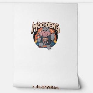 Moo-Deng Hippo der berühmte Baby-Pygmäen-Hippo-Tan Tapete