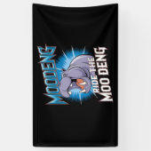 MOO DENG Hippo fährt das MOO DENG Banner (Vertikal)