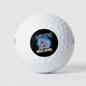 MOO DENG Hippo fährt das MOO DENG Golfball (Vorderseite)