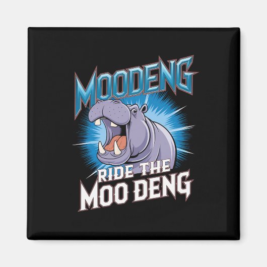 MOO DENG Hippo fährt das MOO DENG Magnet (Vorne)