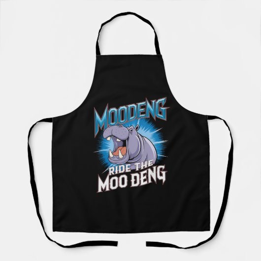 MOO DENG Hippo fährt das MOO DENG Schürze (Vorderseite)
