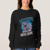 MOO DENG Hippo fährt das MOO DENG Sweatshirt (Vorderseite)