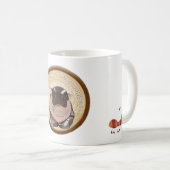 Moo Deng Hippo für frohe Weihnachten Kaffeetasse (VorderseiteRechts)