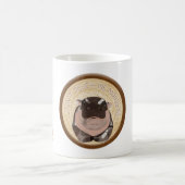Moo Deng Hippo für frohe Weihnachten Kaffeetasse (Mittel)