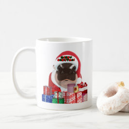 Moo Deng Hippo für frohe Weihnachten Kaffeetasse