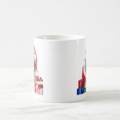 Moo Deng Hippo für frohe Weihnachten Kaffeetasse (Mittel)