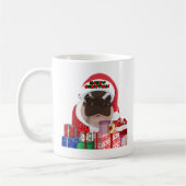 Moo Deng Hippo für frohe Weihnachten Kaffeetasse (Links)
