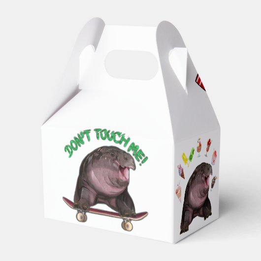 Moo Deng Hippo Geschenkschachtel (Rückseite)