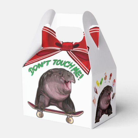 Moo Deng Hippo Geschenkschachtel (Vorderseite)