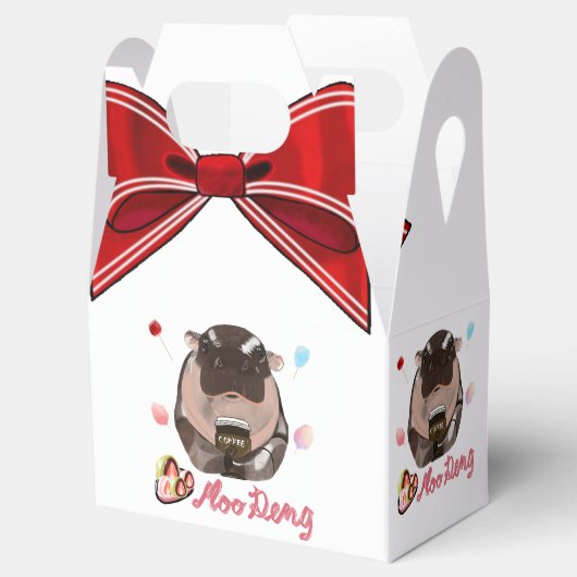 Moo Deng Hippo Geschenkschachtel (Geöffnet)