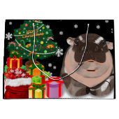 Moo Deng Hippo Große Geschenktüte (Vorderseite)