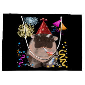 Moo Deng Hippo Große Geschenktüte (Rückseite)