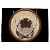 Moo Deng Hippo Große Geschenktüte (Rückseite)